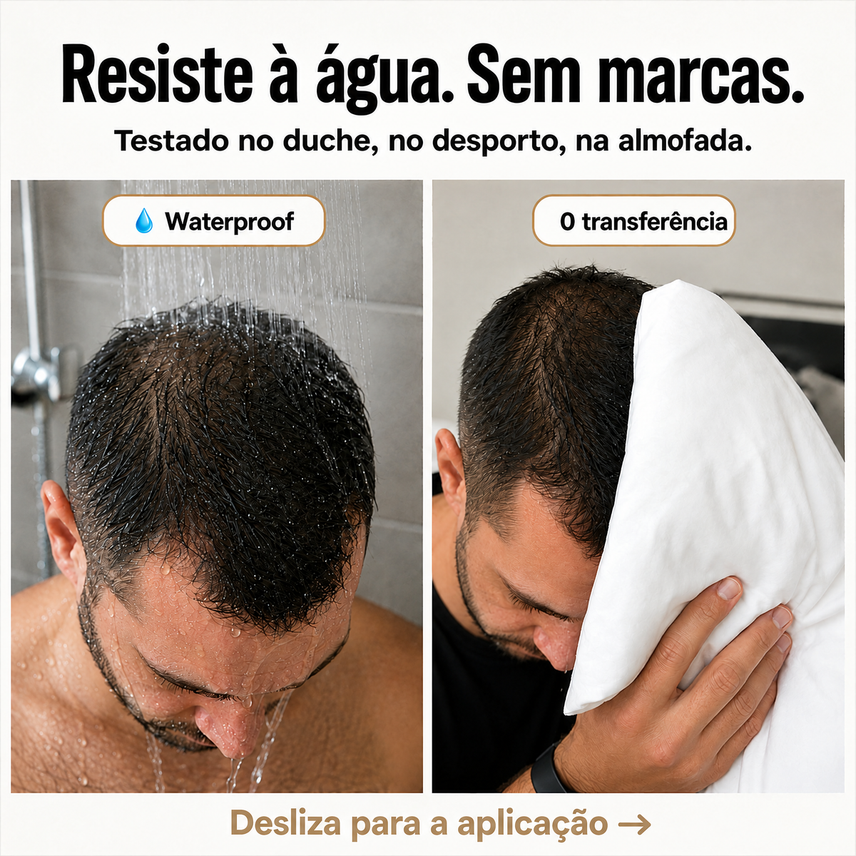 Resiste à água, sem marcas